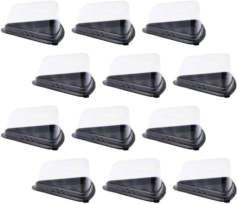 UPKOCH 100pcs Triangle Dessert Cake Box Transparent Lid Mousse and Cupcake Carrier for and Display for Treats and