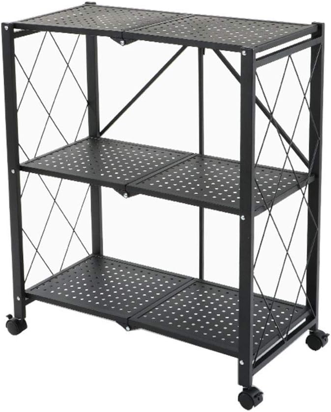 Kitchen Microwave Oven Rack 3-Layer Pot Rack Spice Rack Living Room Trolley 713886CM