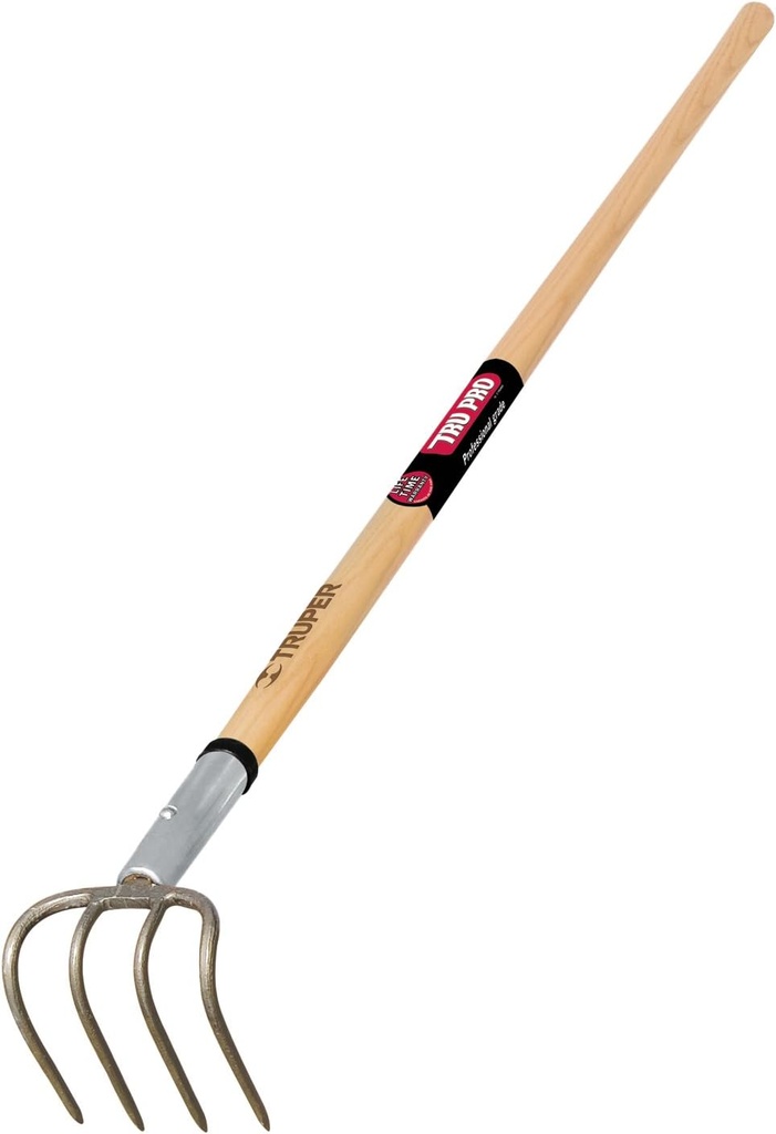Truper 30033 Tru Pro 4-Tine Forged Cultivator, 5-Inch Head, 60-Inch Ash Handle