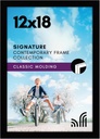 Americanflat 12x18 Poster Frame with Shatter-Resistant Glass - Signature Collection - Gallery-Style Frames Made of Engineered Wood - Photo Frame for Wall Display - Black