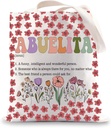JNIAP Abuelita Tote Bag Abuelita Gifts Abuelita Shopping Bag Abuelita Travel Bag Abuelita Shoulder Bag Abuelita Grocery Bag