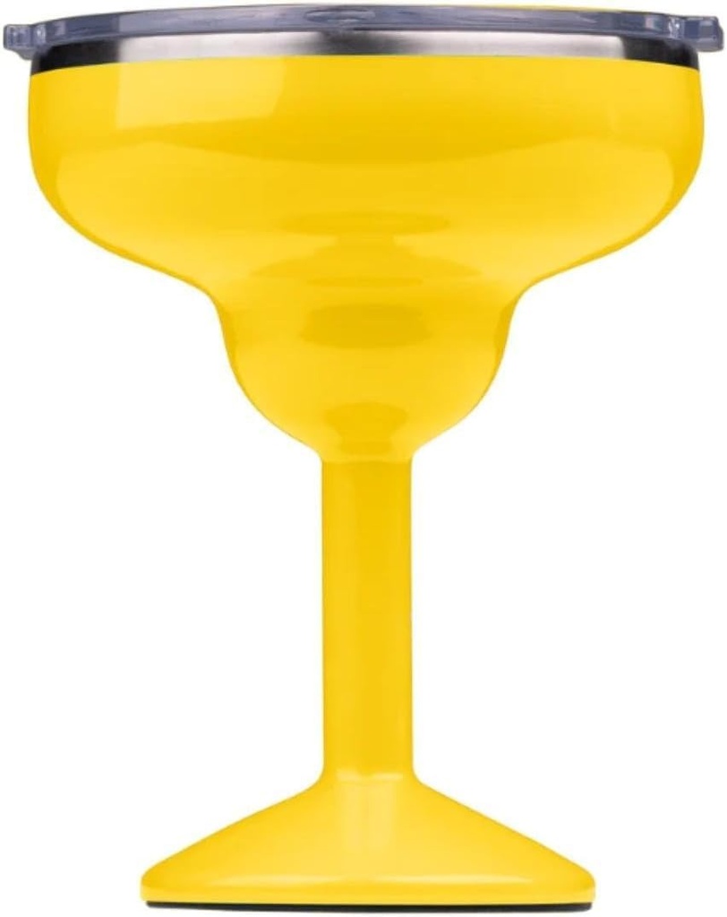 ORCA Rita | Temperature Insulated, Stainless Steel Margarita Glass, Lidded Tumbler for Cocktails, Wine & Cold Drinks — Sunflower