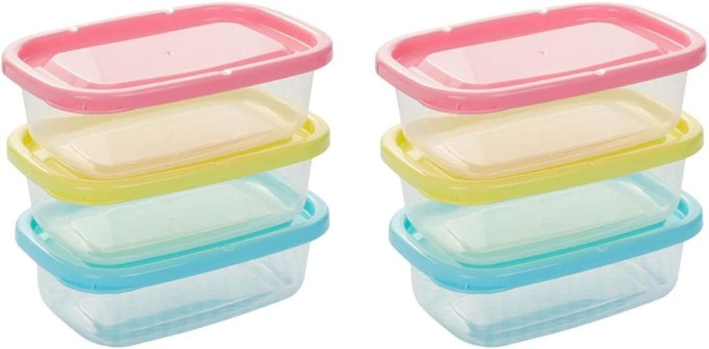 Zerodeko 8pcs Mini Plastic Crisper Food Storage Container Sealed Box for Refrigerator Microwave Versatile Food Containers Colors
