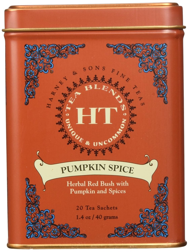 Harney & Sons Pumpkin Spice Rooibos Tea 20 ct Sachet Tin