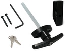 Lepoint T-Handle Lock Shed Door Latch Lock Kit with 2 Keys and 2 Screws, 5-1/2" Stem Barn Playhouse & Chicken Coop Door Lock