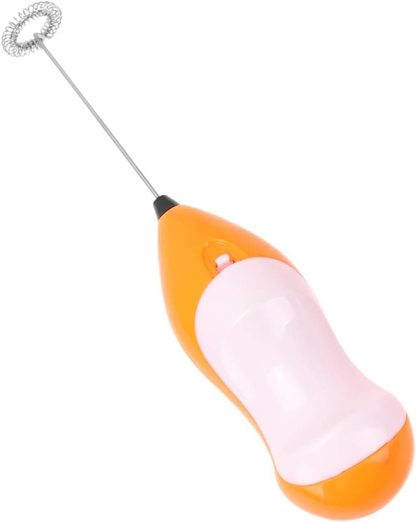 2pcs Electric Milk Frother Household Eggbeater Mini Mixer Kitchen Gadgets Safe Easy to Use Handheld Random Color