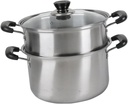 Alipis 1set Stainless Steel Steamer Pot Ergonomic Handles for Cooking Food Steaming and Soup Preparation Kitchen Cookware for Home Use
