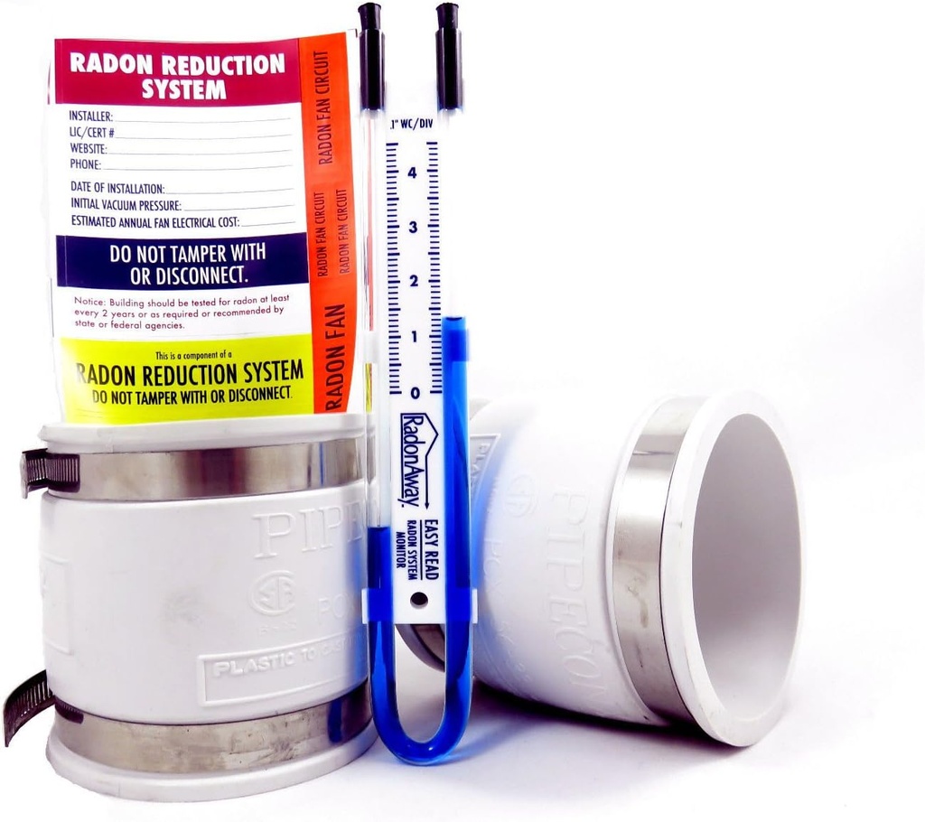 Radon Fan Install Kit - 3" X 3" - White