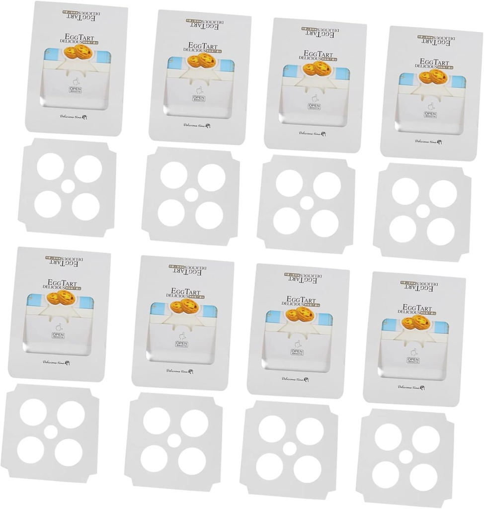 OUNONA 25pcs Egg Tart Boxes Window Bakery Packaging for Egg Tarts Muffins and Cupcakes for Events and Parties Like Weddings and Birthdays
