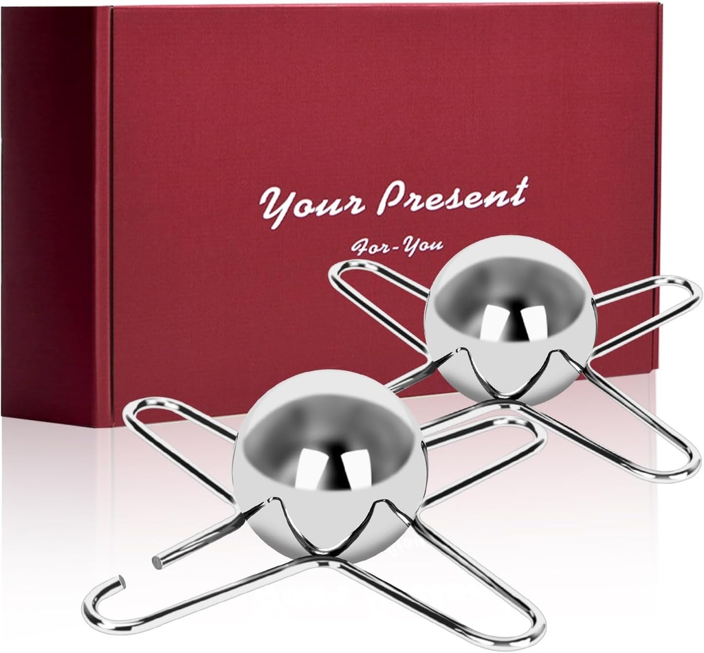 2 Pcs Espresso Coffee Cooler with Reusable Ice Coffee Frozen Balls, Stainless Steel Chilling Ball for Bourbon, Scotch, and Cocktails, Espresso Machine Accessories