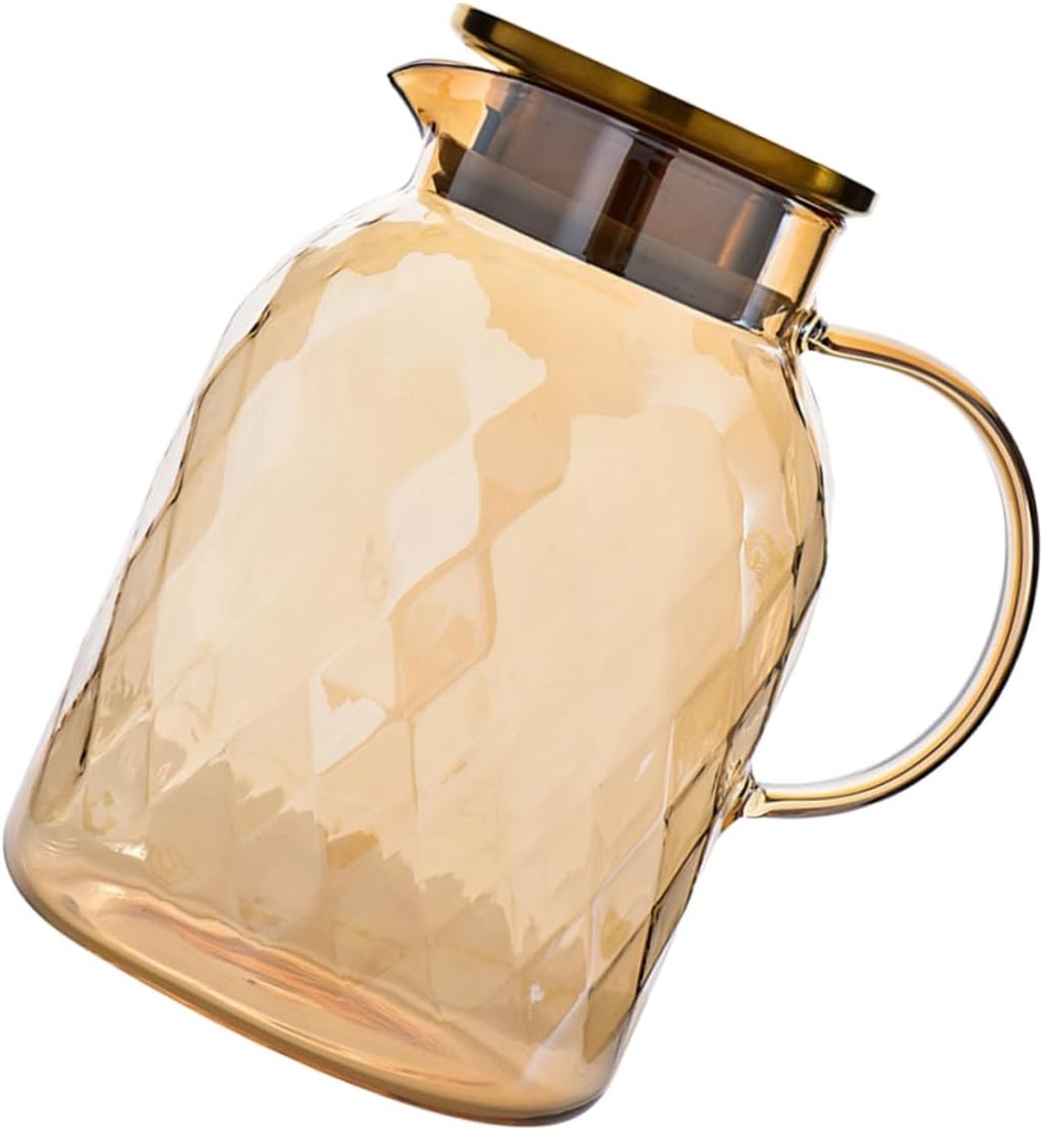 Large Capacity Glass Juice Pot Cold Water Kettle Beverage Pitcher for Home and Parties Household Water Bottle for Iced Tea Milk Cocktails and Refreshing Drinks