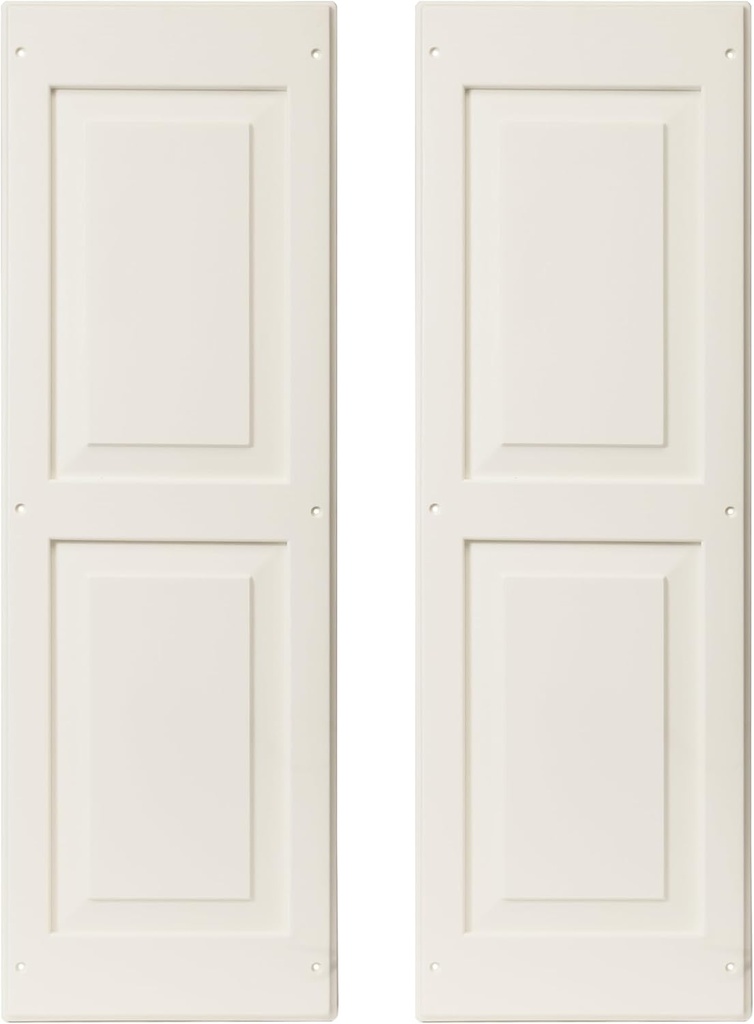 Shed Shutters Raised Panel 12" W x 36" H for Sheds, Playhouses, and Chicken Coops 1 Pair (Paintable)