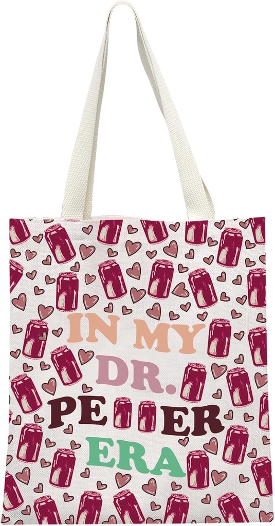 MEIKIUP Soda Drinks Lover Gift In My Drink Era Reusable Grocery Bag Addict Gift Shopping Bag