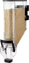 Restaurantware-Met Lux 5 Gallon Dry Food Dispenser, 1 Airtight Cereal Dispenser - Wall-Mounted, Single Control, 1 Black Plastic Grain Holder, For Snacks, Nuts, Or Coffee Beans