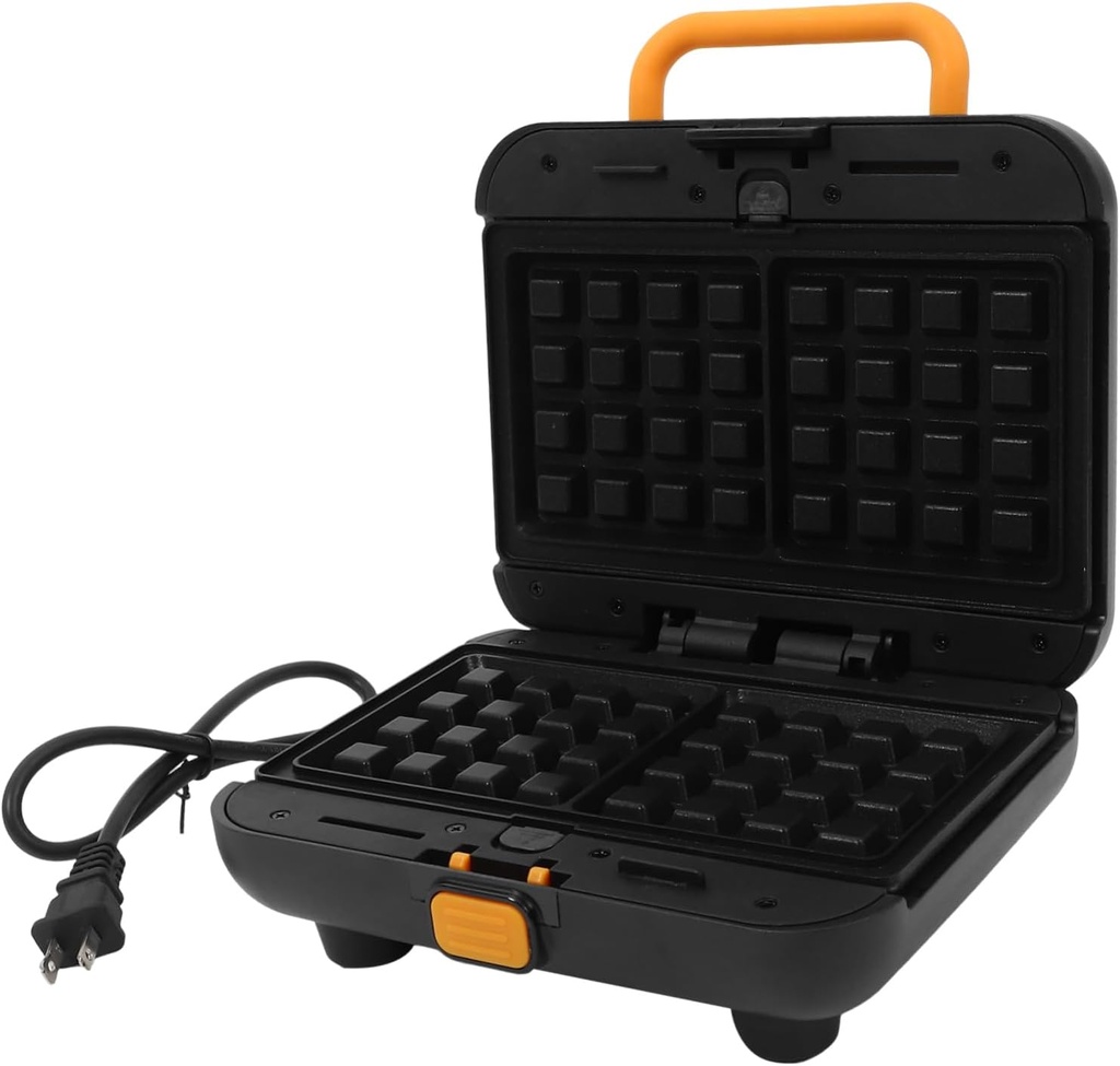 Mobestech 1set Non-stick Waffle Maker Removable Plates Versatile Kitchen Breakfast Machine for Sandwiches Compact Design for Easy Storage for Home and Dorm Use