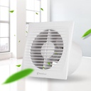 110V 6 inch Exhaust Ventilation Fan Wall-Mounted Low Noise Waterproof Exhaust Fan Air Extrator Fan for Kitchen Toilet Blower Bathroom Home Office 295㎡/h, White