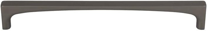 Riverside Pull Color Ash Gray - Top Knobs 7 9/16" Length Grace Coll Contemporary Transitional Bar Handle Decorative Kitchen Bath Cabinet Door Hardware Dresser Bathroom Metal Handle Interior Home