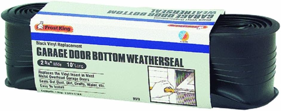 Frost King RV9 Vinyl Garage Door Bottom Replacement Seal, 2-3/4 Inches Wide x 10 Feet Long