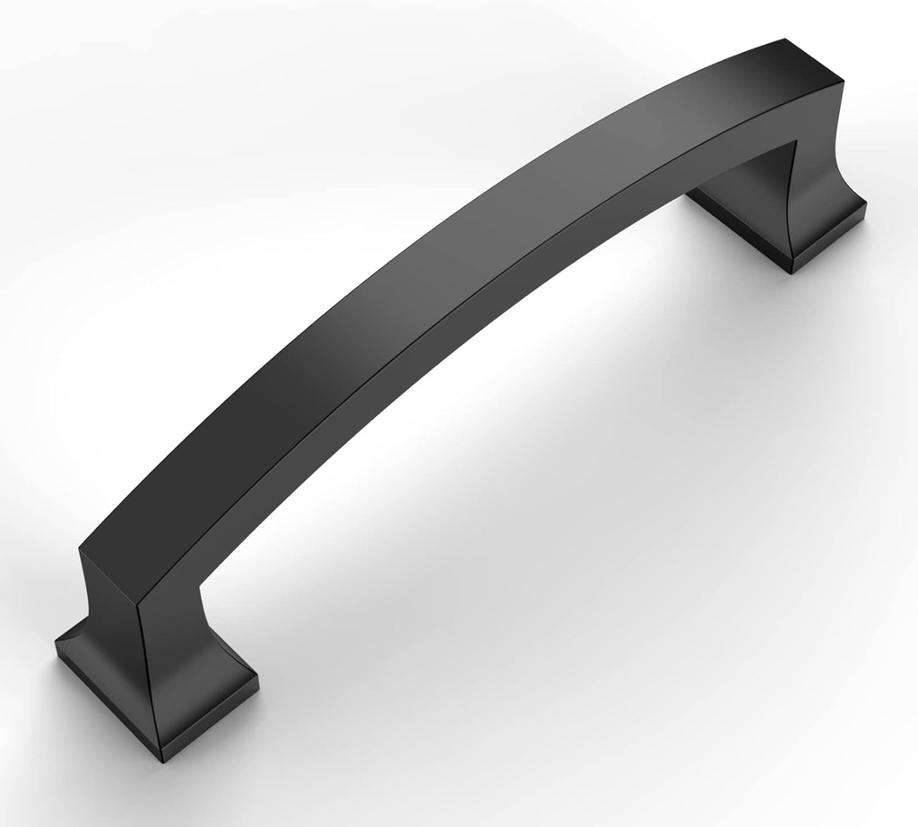 Amerdeco 10 Pack Matte Black 4Inch(102mm) Hole Centers Kitchen Cabinet Pulls Cabinet Hardware Kitchen Handles for Cabinets Cupboard Handles Drawer Pulls ZH0009MB