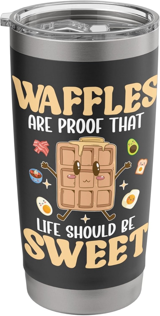 Funny Waffles Breakfast Cakes Apparel - Cool Waffle Maker Stainless Steel Insulated Tumbler