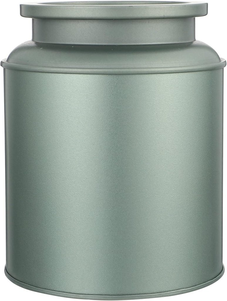Luxshiny Small Kitchen Canisters Tinplate Empty Tins Metal Tea Canister Loose Tea Leaf Jar Cookie Jar Food Storage Container for Candy Cookie Sugar Flour Seasoning Green Dry