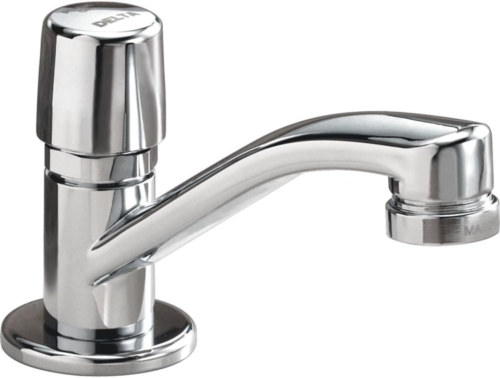 Delta Faucet 701LF-HDF Metering, Single Handle Metering Faucet, Chrome,2.50 x 6.25 x 7.00 inches