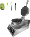 Commercial Waffle Maker Machine,Stainless Steel Electric Waffle Maker with None-Stick Coating and Single Head for Home and Commercial Use,1200W