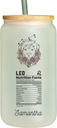 Generic Zodiac Leo Glass Cup with Lid and Straw - Leo Sign Nutrition Facts Frosted Cup Tumbler Jar, Christmas Birthday Glass Cup Gift Astrology Lover Friend Coworker- 16 Oz Iced Coffee Cup