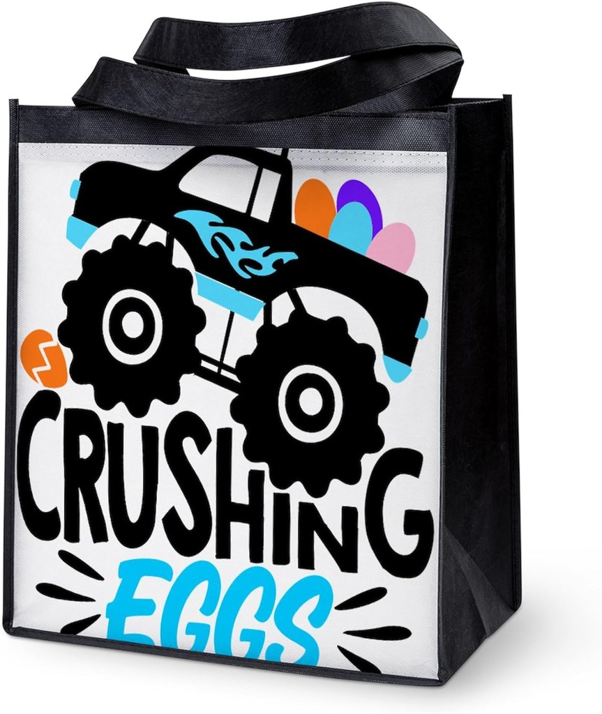 CafePress New Easter Monster Truck Reusable Grocery Tote Bag Reusable Collapsible Grocery Bag