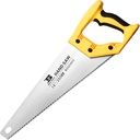 14 in. Pro Hand Saw, 11 TPI Fine-Cut Soft-Grip Hardpoint Handsaw Perfect for Sawing, Trimming, Gardening, Cutting Wood, Drywall, Plastic Pipes, Sharp Blade, Ergonomic Non-Slip Handle