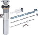 EZ-FLO Pop-Up Lavatory Sink Drain Assembly, Brass Body with Chrome-Plated Finish, 22-Gauge Tailpiece, 10901