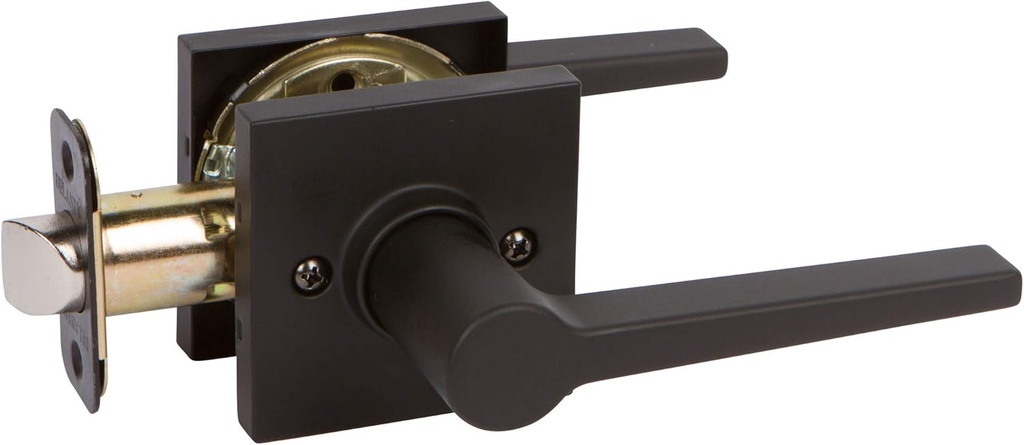 Delaney Hardware D24229S Black Tulina Passage Lever Square