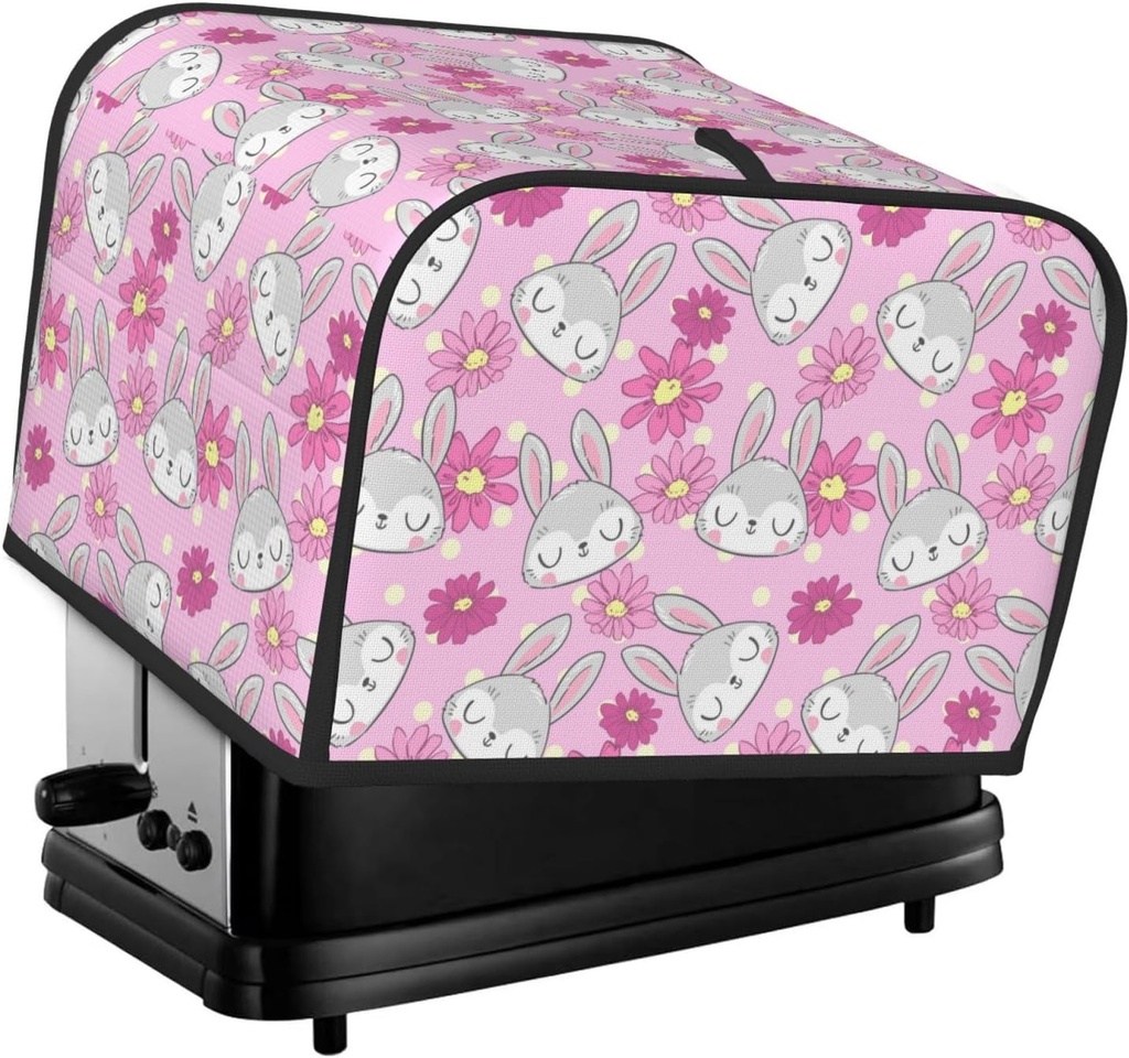 Oven Cover Kitchen Bread Machine Protector,4 Slice Toaster Cover For Home,Fingerprint Coaster Cover,Kitchen Small Appliance,Sunflower Rabbit
