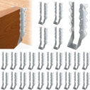 25 Pcs 2x6 Joist Hangers for Wood, 20 Gauge Galvanized Face Mount Joist Hanger, Hurricane Tie Brackets for Deck, Floor, Ceiling, Roofs – Sliver