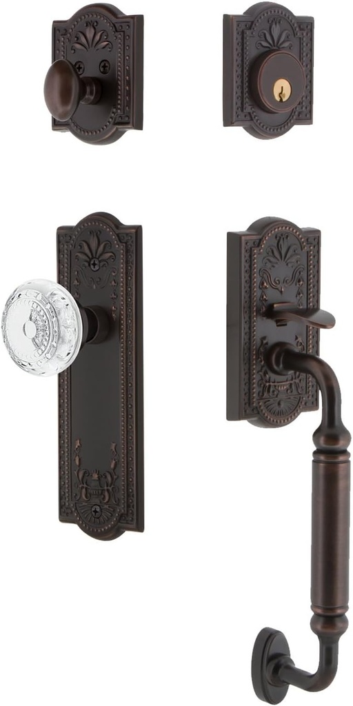 Nostalgic Warehouse Meadows Entry Set, Timeless Bronze, 2.375"