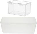 2Pcs Clear Bread Storage Box Medium Plastic Pantry Container for Fridge and Freezer Airtight Bakery Toast Keeper for Fresh Homemade Bread and Fruits