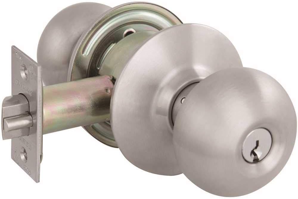 US Lock USX2012A1P32D 2010 GR2 Entrance 2-3/4 in. Backset US32D Plymouth Door Knob SC1