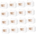 Elegant 16pcs Cupcake Boxes Window Muffin Cake Boxes Paper Window Baking Supplies