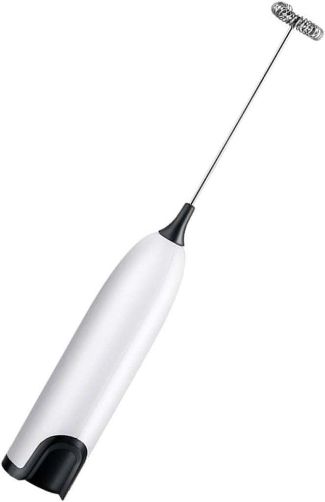 Zerodeko Handheld Electric Mixer Blender for Baking Frother Efficient Whisk for Whipping Cream Ergonomic Design for Easy One-handed White Batteries Not Included