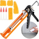 Preciva Drip-Free Caulking Gun, 9 Inch Heavy Duty Sealant Gun for Mastic Silicone Caulking Cartridges 10:1 Thrust Ratio