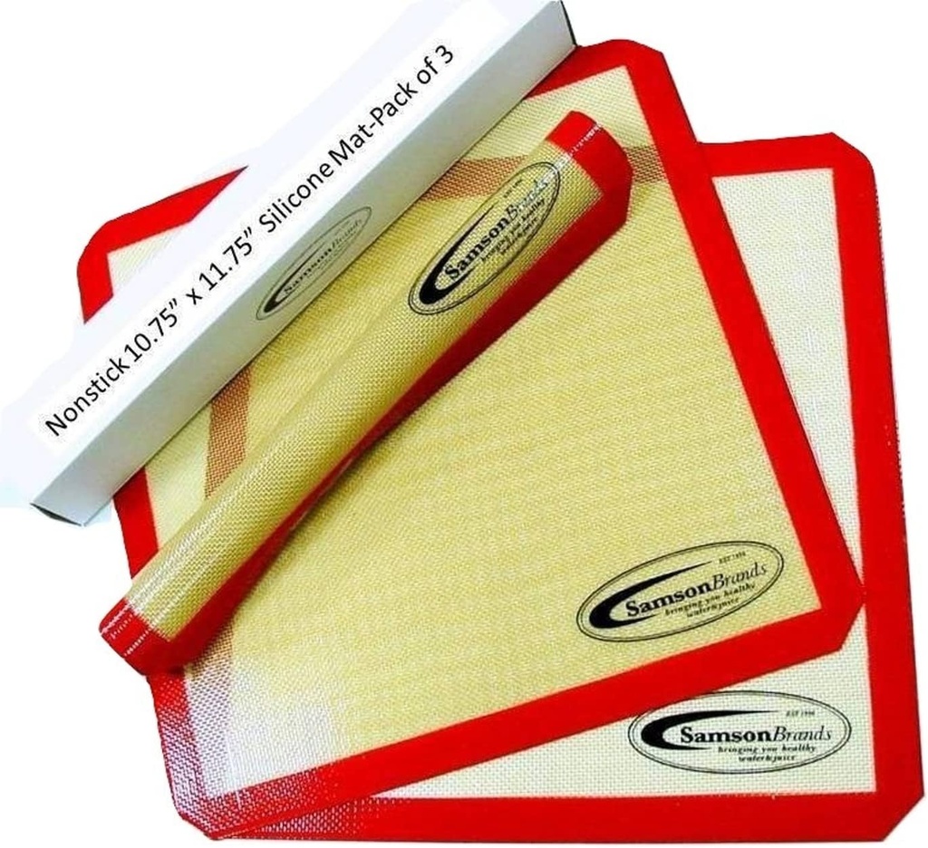 3-Pack of Premium SILICONE Reusable Non Stick Sheets for Samson "Silent" or Aroma, Cosori, iVation Dehydrators 3-Pack - Make Fruit Leathers with Easy Clean Up