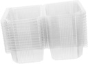 GLEAVI 50Pcs Transparent Cake Packaging Box for Muffins and Cupcakes Dessert Containers with Lids for Events and Celebrations Keeps Cakes Fresh During