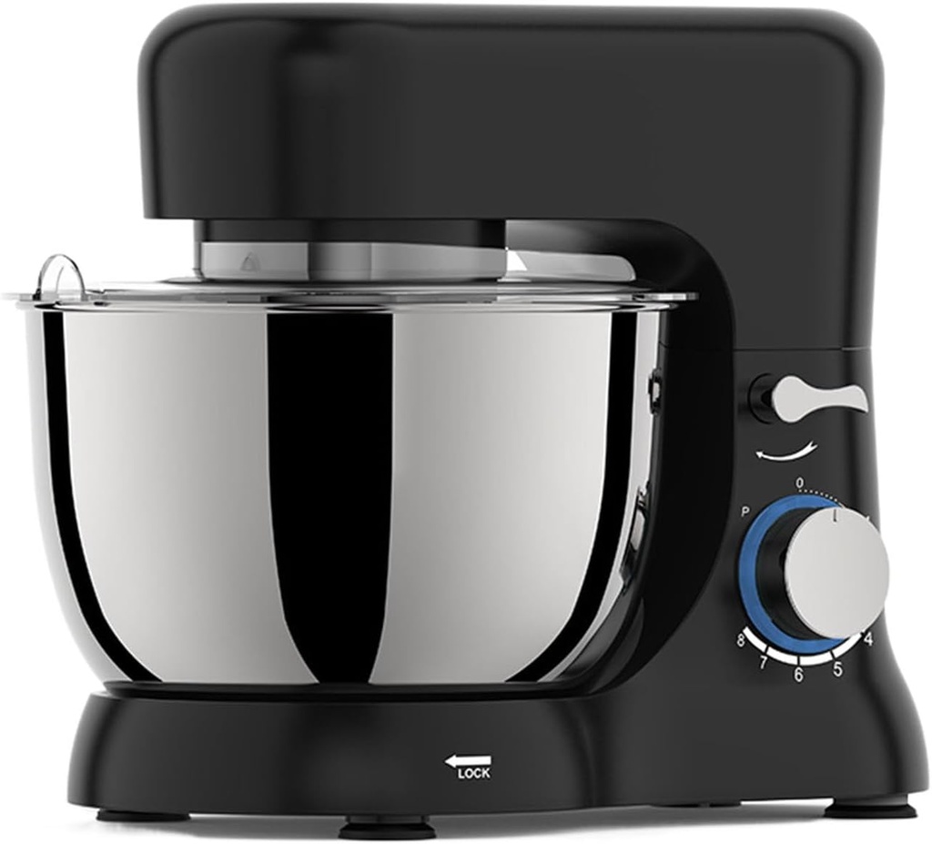 Stand Mixer, Stand Mixer with Hook, 6 Speed ​​Stand Mixer with 4.2L Bowl, Stainless Steel Whisk Mixer, Cream, Egg Whisk, Dough Hook, and Beater Attachments,110V550W