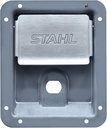 Stahl - 62013-001-KIT - Replacement Rivet-On Rotary Paddle Latch Kit with Stainless Steel Handle and Unpainted Latch Pan