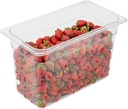 Restaurantware Met Lux 1/3 Size Food Storage Container 1 8-Inch Deep Proofing Box - Rectangle Graduated Measurements Clear Plastic Food Grade Storage Container Dishwashable Lid Sold Separately