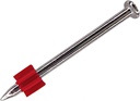 2-1/2" Powder Actuated Fasteners,.300 Head Diameter Drive Pin with red Flute, P250, 100pcs/pack
