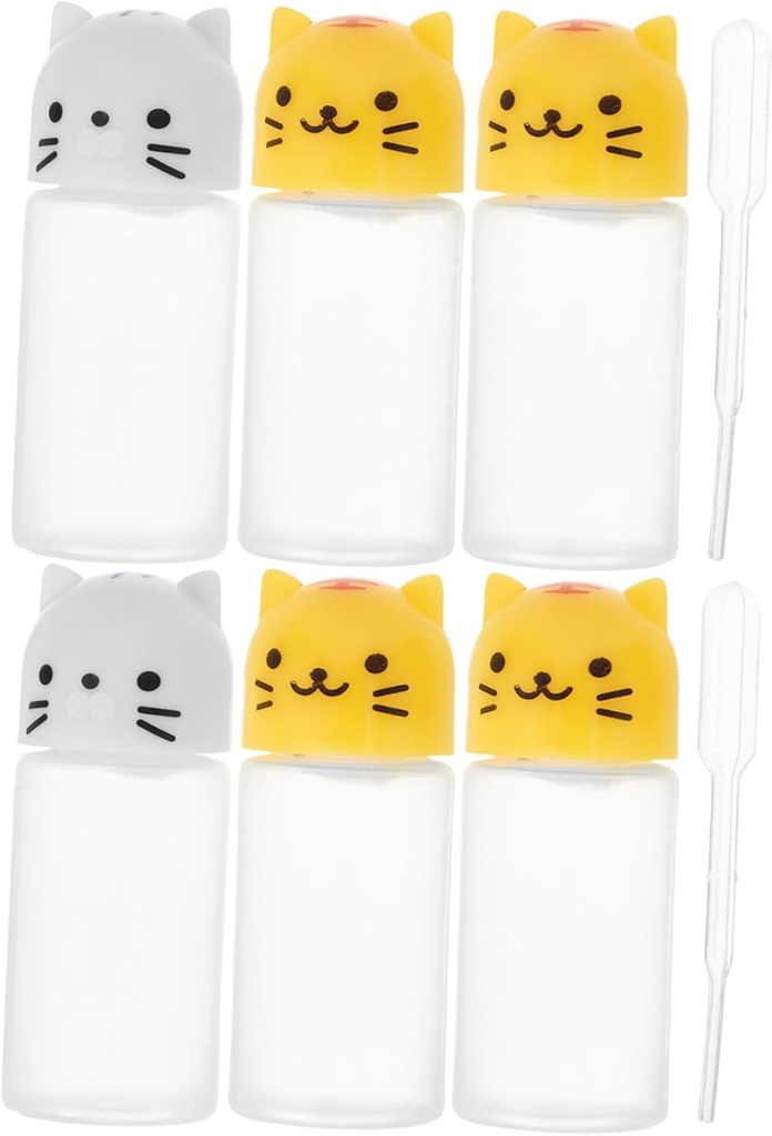 PRETYZOOM Mini Sauce Bottles Set 8Pcs Cute Condiment Squeeze Bottles with Lids for Soy Sauce Ketchup and Dressings Portable 1.37X0.47 Inch