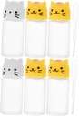 PRETYZOOM Mini Sauce Bottles Set 8Pcs Cute Condiment Squeeze Bottles with Lids for Soy Sauce Ketchup and Dressings Portable 1.37X0.47 Inch