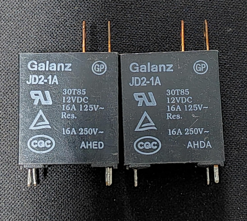 2PCS JD2-1A 12VDC 16A Relay for Galanz Microwave Oven Control Board