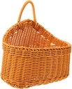 Woven Hanging Basket for Kitchen Storage Rattan Style Wall-mounted Vegetable and Fruit Organizer for Home and Restaurant Use